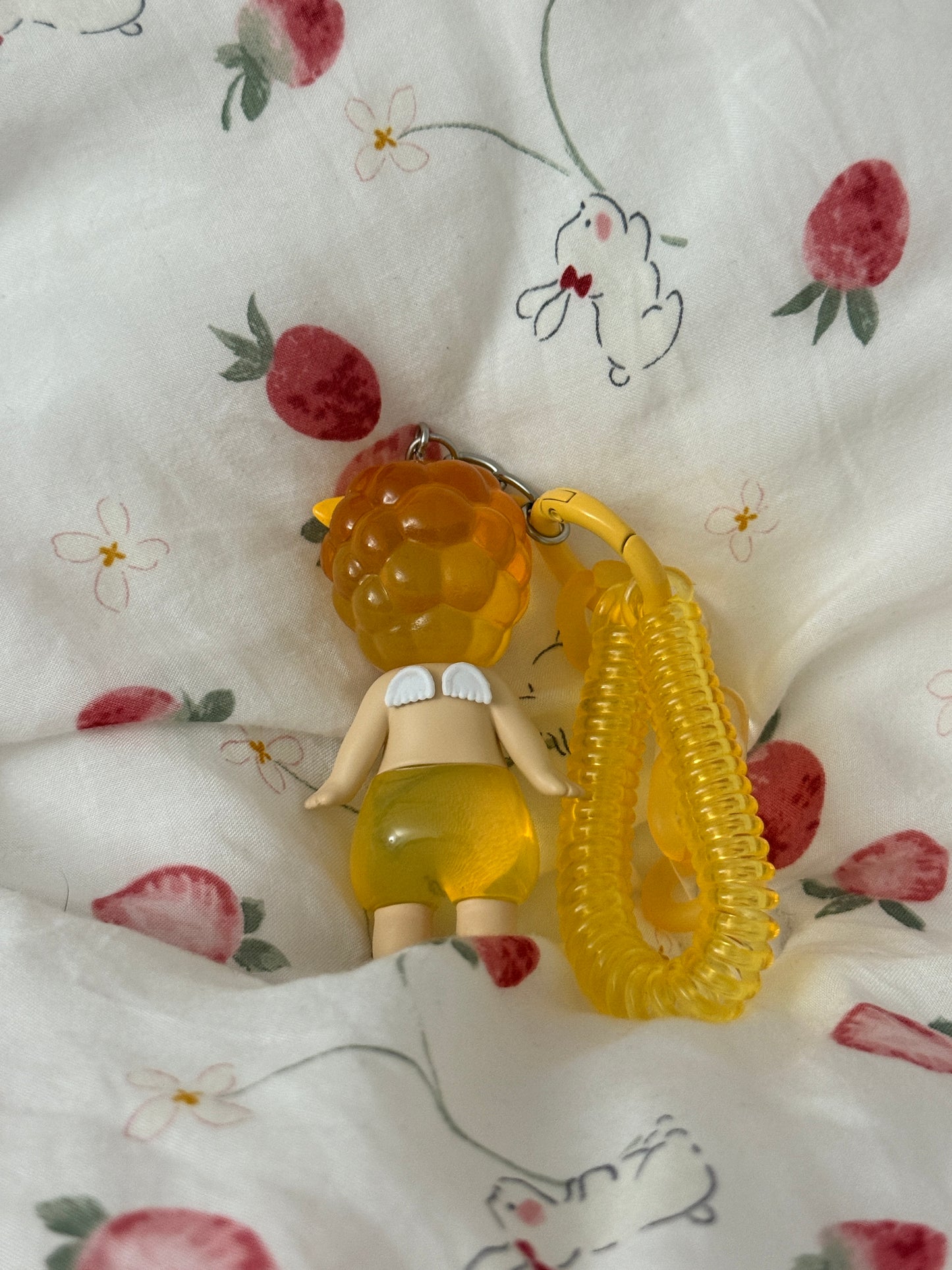Orange sheep candy keychain