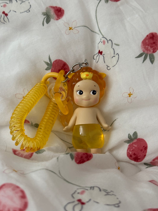 Orange sheep candy keychain